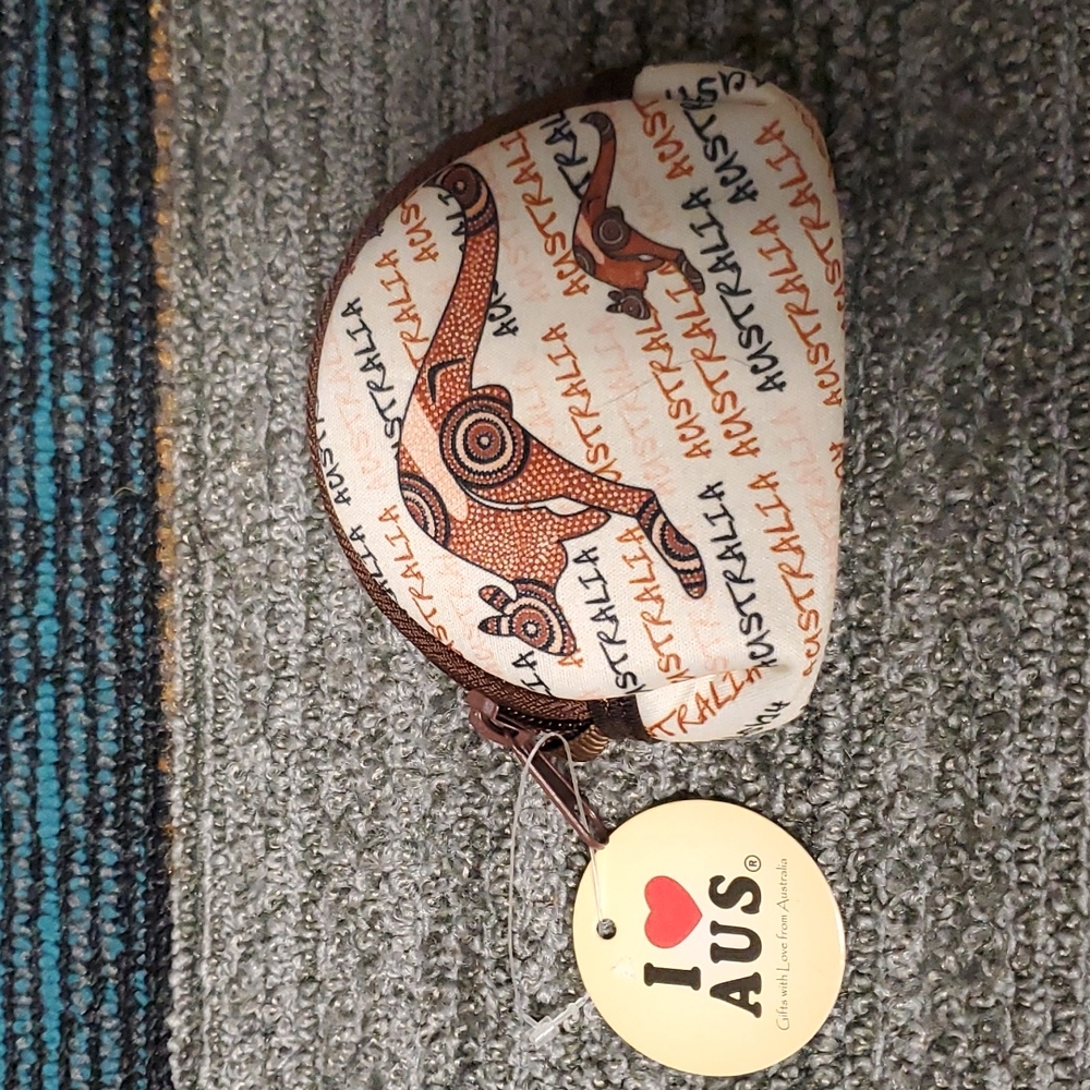 I Love Australia Kangaroo Design Coin Purse NEW